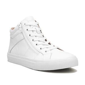 Taos Winner High Top Lace Up Sneaker White Leather Size 7.5 NIB Arch Support